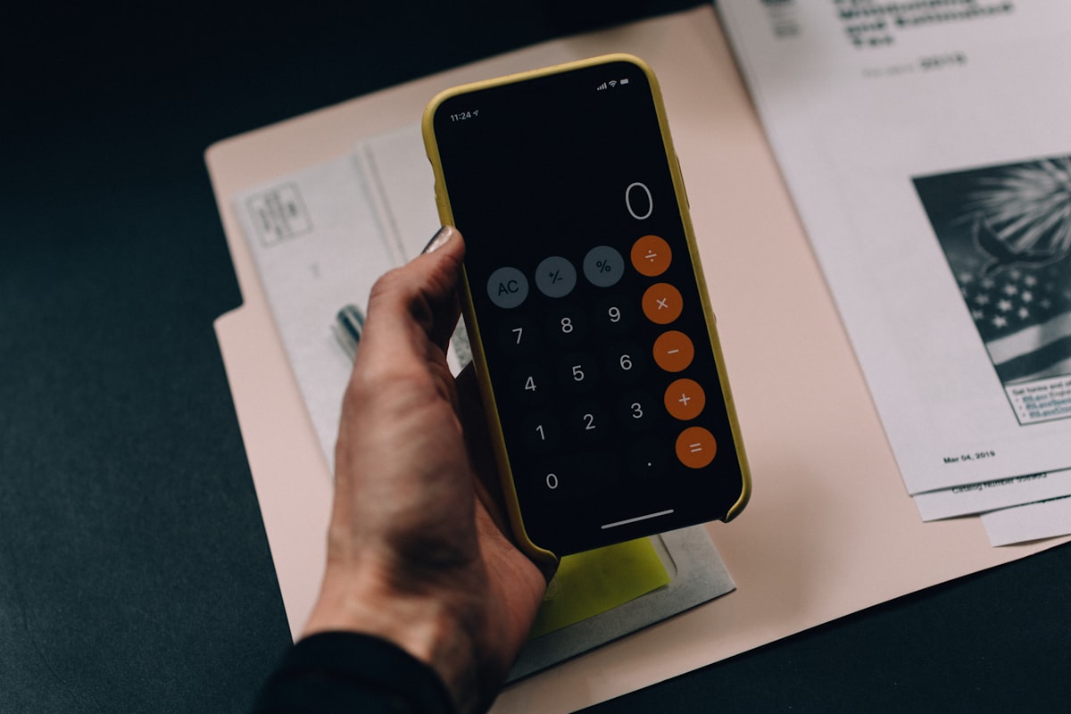 Bookkeeping review on a desk